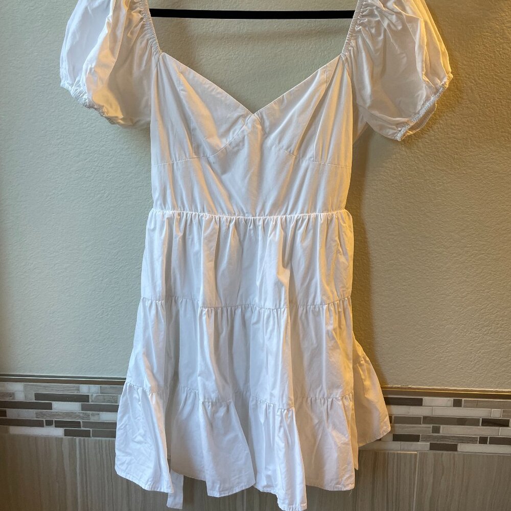 White Cap sleeve dress
